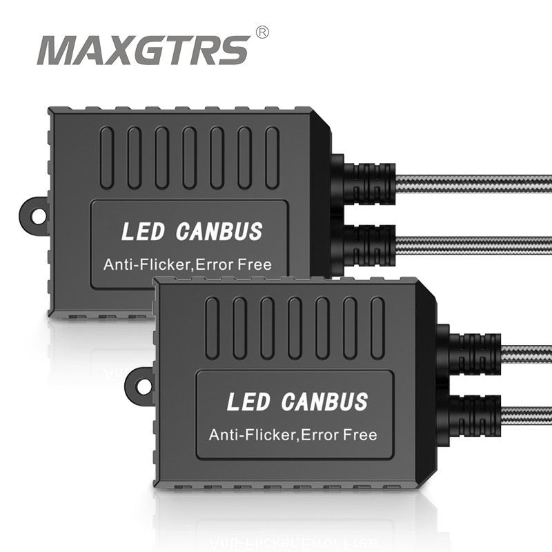 MAXGTRS 2x H1 H3 H4 H7 H8 H11 9005 9006 H13 Adaptor Dekoder LED Peringatan EMC Pembatal IC Lampu Kab