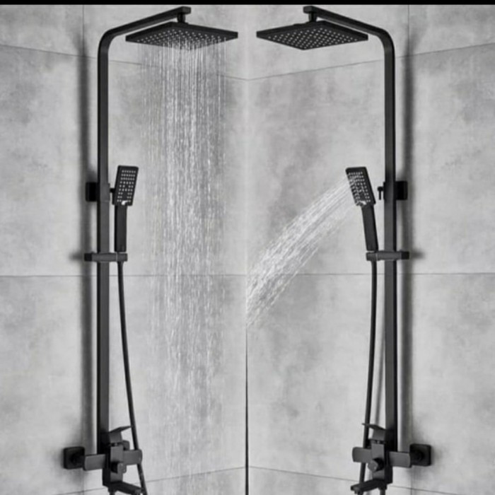 Ready SHOWER TIANG SET MODEL TOTO WASSER BLACK/SHOWER COLUMN 3 WAY HITAM