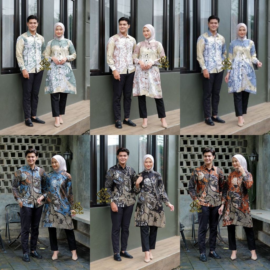 Sarimbit Motif Terbaru 2024 Bju Couple Keluarga Suami Istri Hantaran Pernikahan Seserahan Gamis Keme