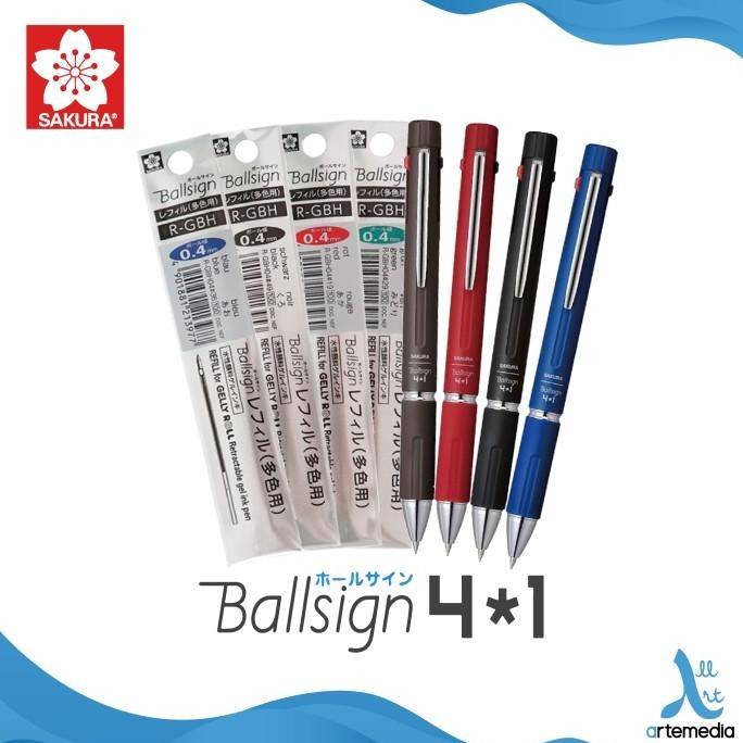 

TERMURAH - Pulpen Warna Sakura Ballsign Multi Function Gel Pen Bolpen Pensil