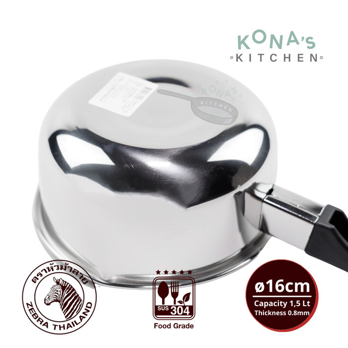 NEW SERIES ZEBRA SAUCE PAN 16 CM (166307) / PANCI SUSU STAINLESS STEEL ORIGINAL QUALITY