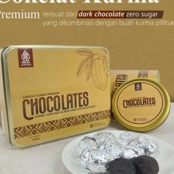 

Chocolates Kurma Coklat Dark Choco Zero Sugar Hampers