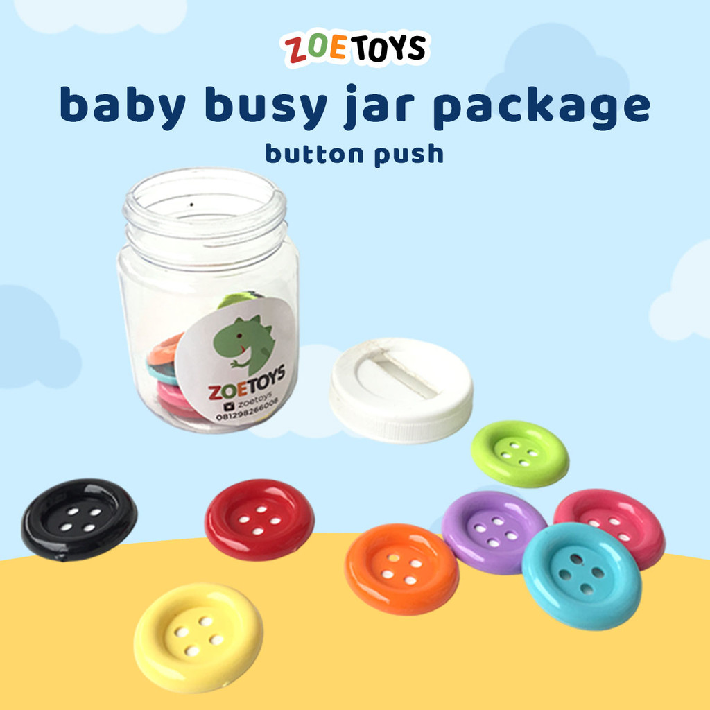 Zoetoys Baby Busy Jar Package - Button Push | Play Set Fine Motoric Play | Mainan Edukasi