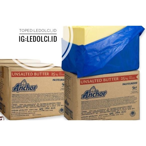 

Ter! Anchor Uned Butter Mentega Repa 250 Gr, 500 Gr, 1 Kg