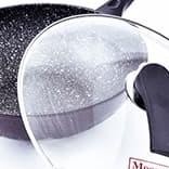 Wajan Moegen Anti Lengket Teflon Marble Kerak Germany Wok Pan 30 Cm