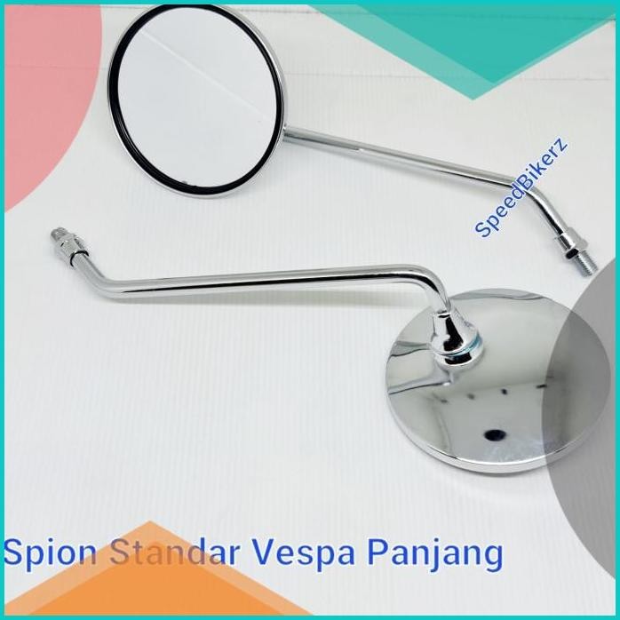 Spion Standar FAZZIO / Spion Vespa Panjang Crome / Spion Bulat Panjang