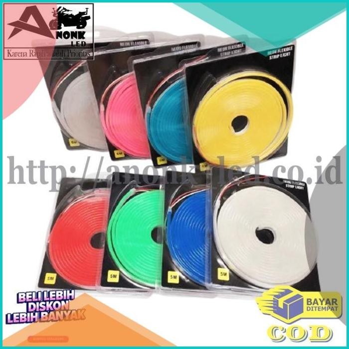 Lampu Led Neon Flexible 5Meter 12V / Led strip Neon Flexibel 5M 12Volt