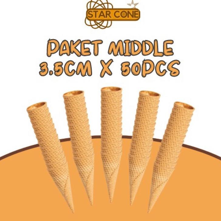 

Paket Starcone 50Pcs Ddle Cone Waffle Crunchy 3,5Cm 50Pcs