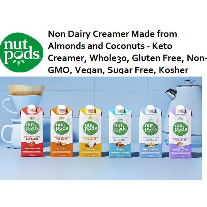 

Nutpods Coffee Creamer Unsweetened Non Dairy Akmond Coconuts Vegan _ Original