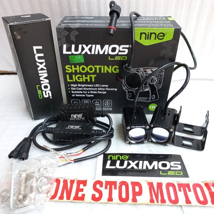 LAMPU TEMBAK R9 LUXIMOS KOTAK 2 WARNA STRO LAMPU SOROT NINE