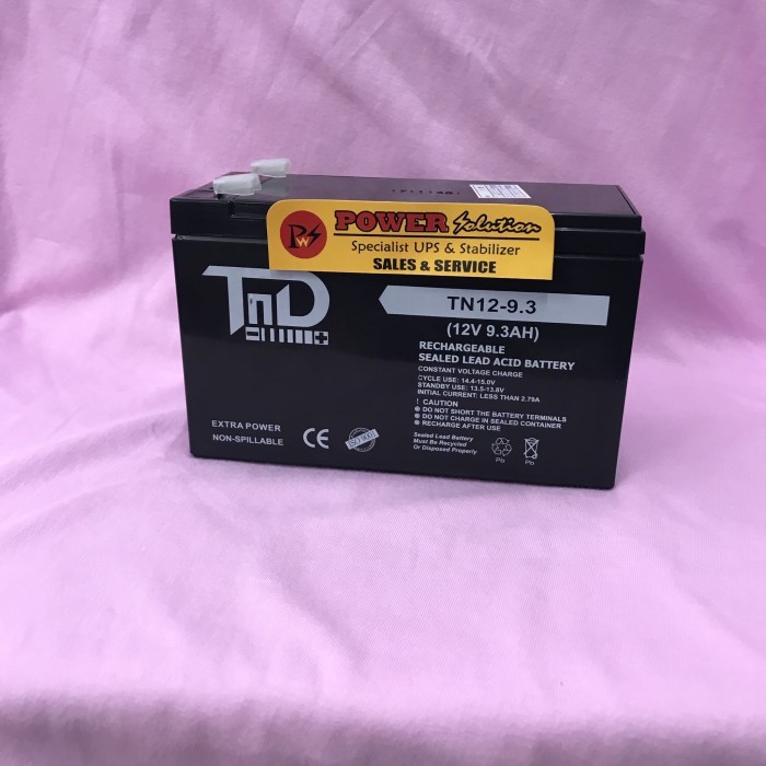 Aki Battery Kering TND 12-9.3 TND 12v 9,3Ah Baterai TND 12v 9Ah