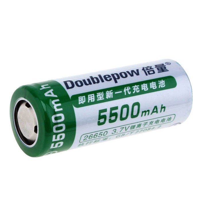 Doublepow Baterai Li-ion 26650 5500 mAh 3.7 V