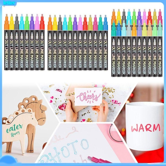 

Vee Let Pena Garis Ganda Kantor Perlengkapan Sekolah Diy Natal