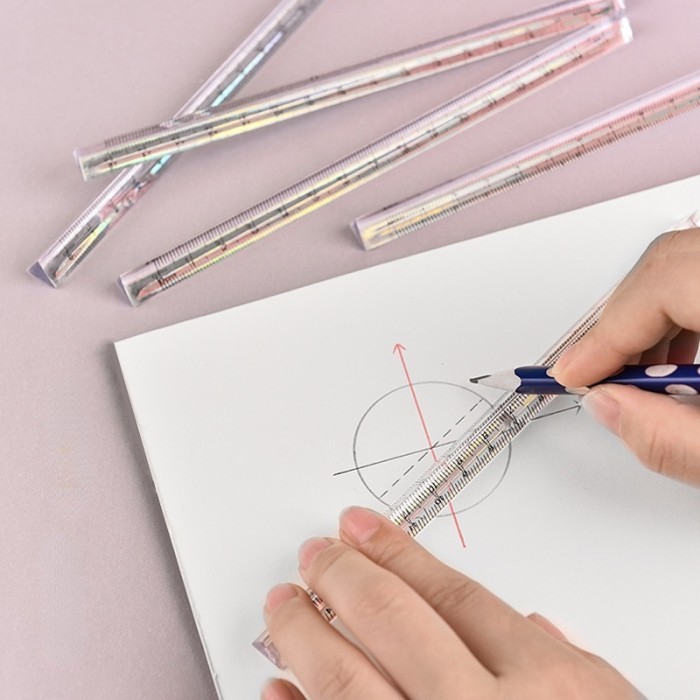 

Vee Terbaru 2 Buah Perlengkapan Sekolah Alat Tulis Batang Skala Segitiga 1