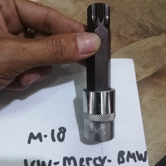 KUNCI SOK SPLINE M 18 - UNTUK CYLINDER HEAD VW - MERCY - BMW