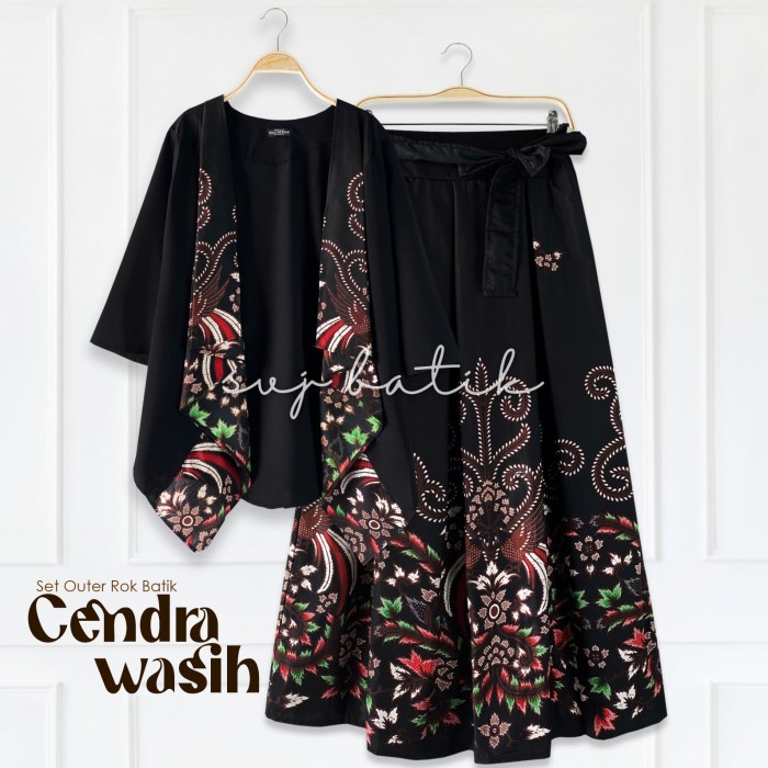 Alib Setelan Rok Outer Batik Wanita Aesthetic Motif Eksklusif Ori Svj Batik