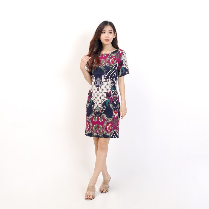 Alib Baju Batik Wanita - Dress Batik Cewek Modern 038 Gtw