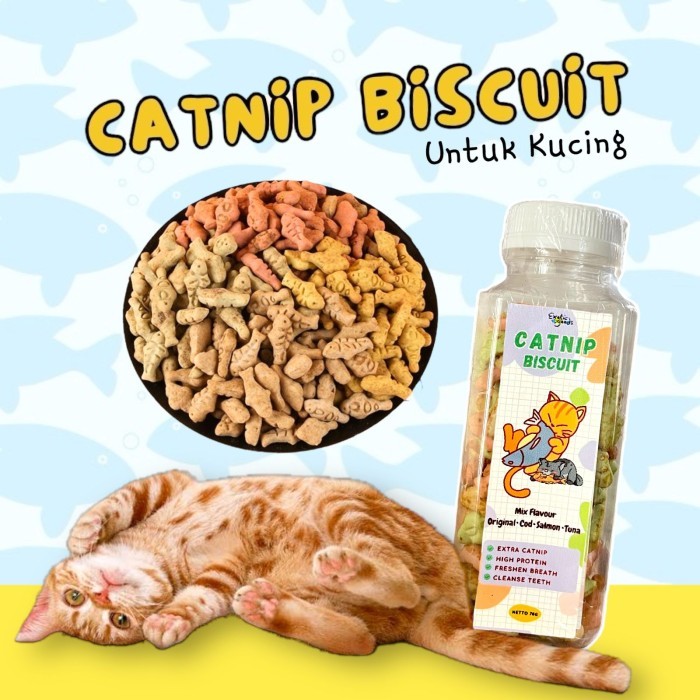 Best Seller Catnip Biskuit 70G Snack Kucing Biskuit Catnip Makanan Kucing Catnip