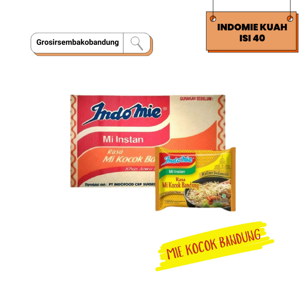 

INDOMIE MIE INSTANT KHAS JABAR MI KOCOK BANDUNG PCK 75g - 1 Dus - Kota Bandung