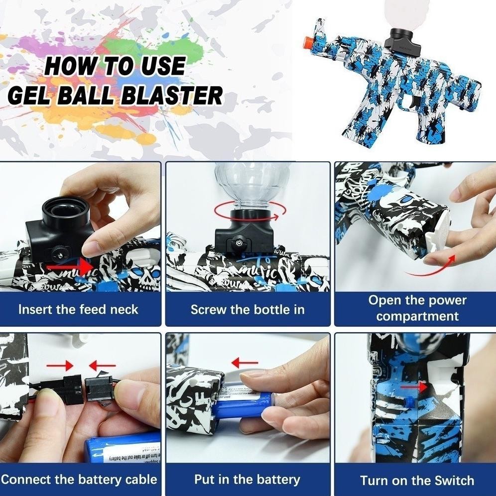 Flase Sale Funbaby  Water Gel Blaster Elektrik Auto Full Otomatis Mainan Pistol Gelembung Pistol Mai