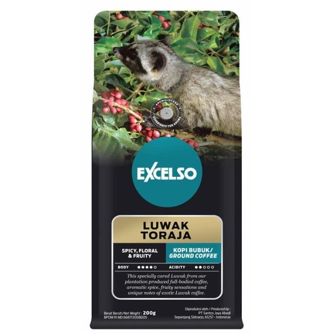 

Excelso Luwak Toraja Coffee 200 Gram - Ground Bubuk