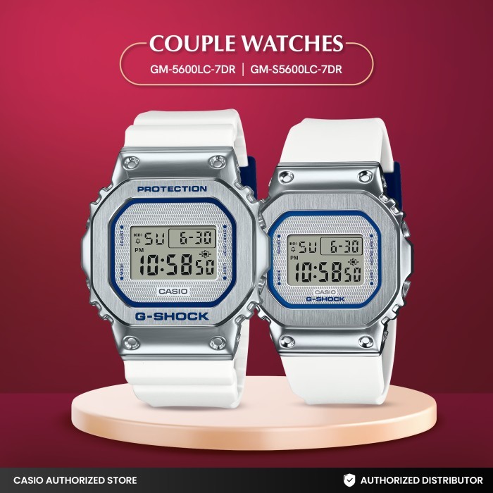 Casio Jam Tangan Couple Digital GM-5600LC-7DRxGM-S5600LC-7DR