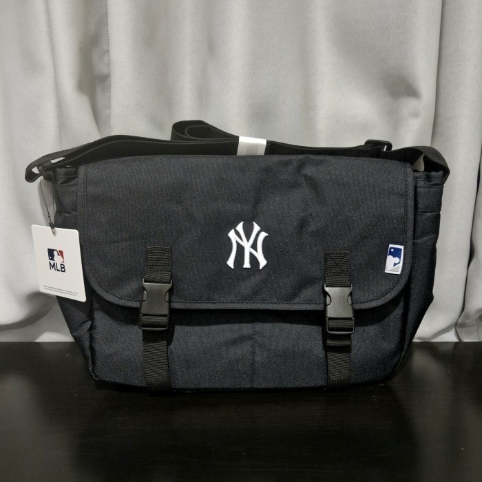 Paling Baik Mlb Messenger Bag Black / Tas 100% Original