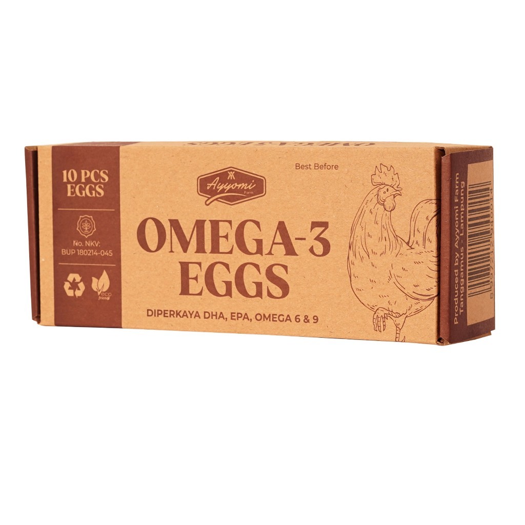 

Ayyomi Telur Ayam Negeri Omega 3 10 pcs 650 gram