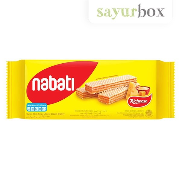 

Nabati Richeese Wafer Krim Keju 125 - 132 gram Sayurbox