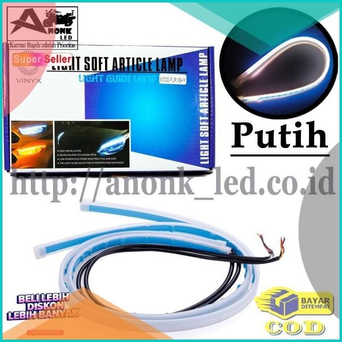 2pcs Lampu Alis Running Welcome 30cm/LED Alis Sein Raning 30cm (PUTIH)