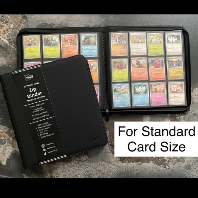 

Baru | Hice Premium Zip Album Card Binder 12 Pocket Binder Kartu Pokemon Magic One Piece Flesh And Blood