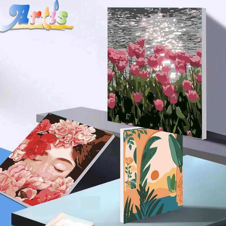 

SPECIAL Paint By Number 20x20cm DIY Paint Kit with Frame Digital Painting Landscape Cartoon Anime Series an-139
