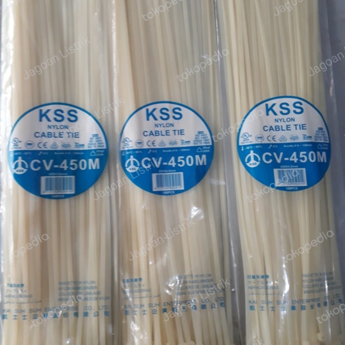 

Kabel Ties Cv 450 Kss 4.8 Mm Kurus Isi 100 Pcs ( Cable Tie / Ties )