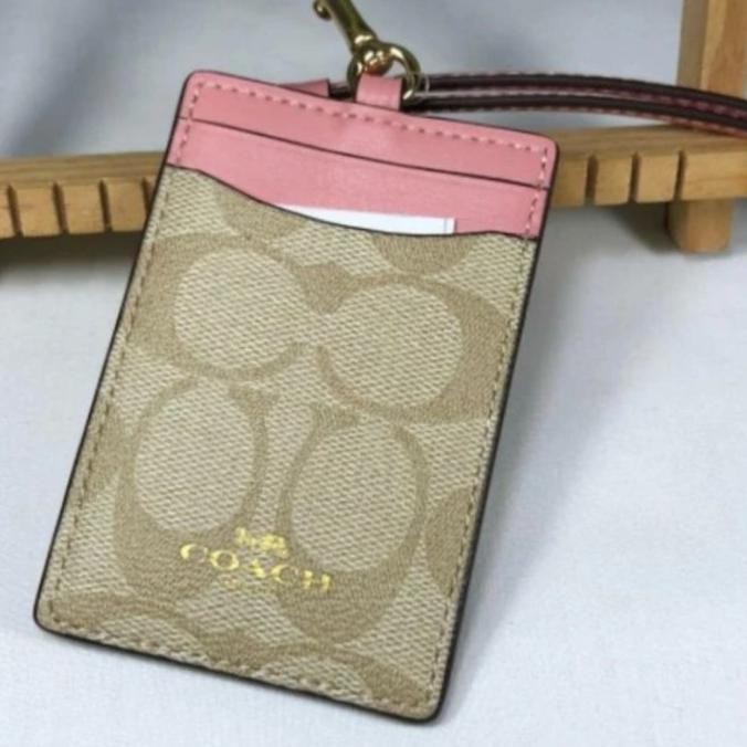 

Baru | Coach Id Lanyard In Pink Colorblock Signature Canvas 100% Authentic