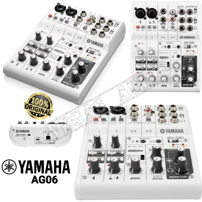 YAMAHA AG06 MIXER AUDIO 6CHANNEL WITH USB INTERFACE ORIGINAL