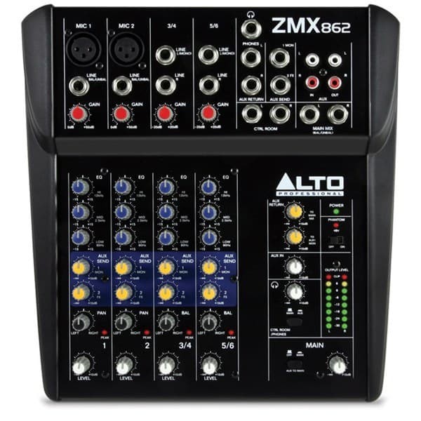 Alto ZMX862 6-Channel Compact Mixer (Original)