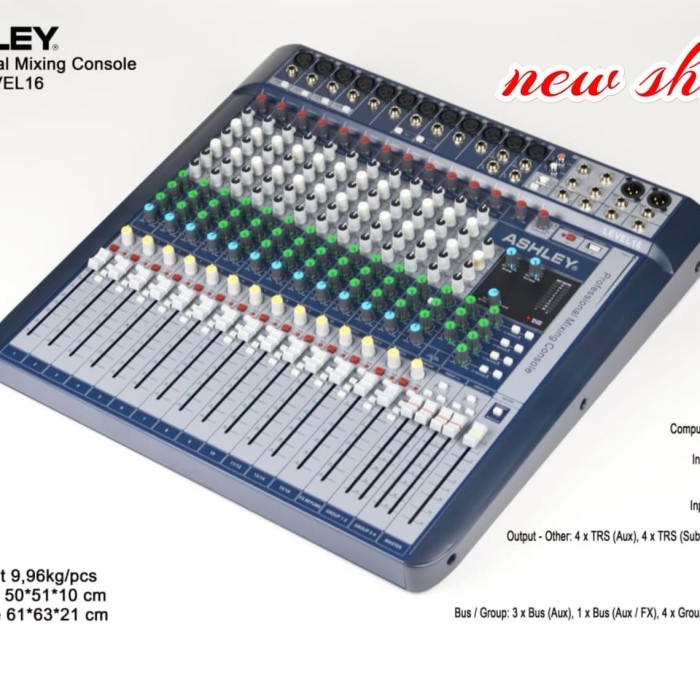 mixer audio ASHLEY level 16 original 16channel