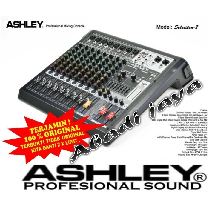 mixer ashley selection 8 ORYGINAL 8 channel ashley selection8