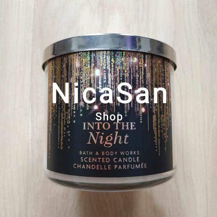 Bath & Body Works INTO THE NIGHT 3 Wick Candle Lilin Aromaterapi