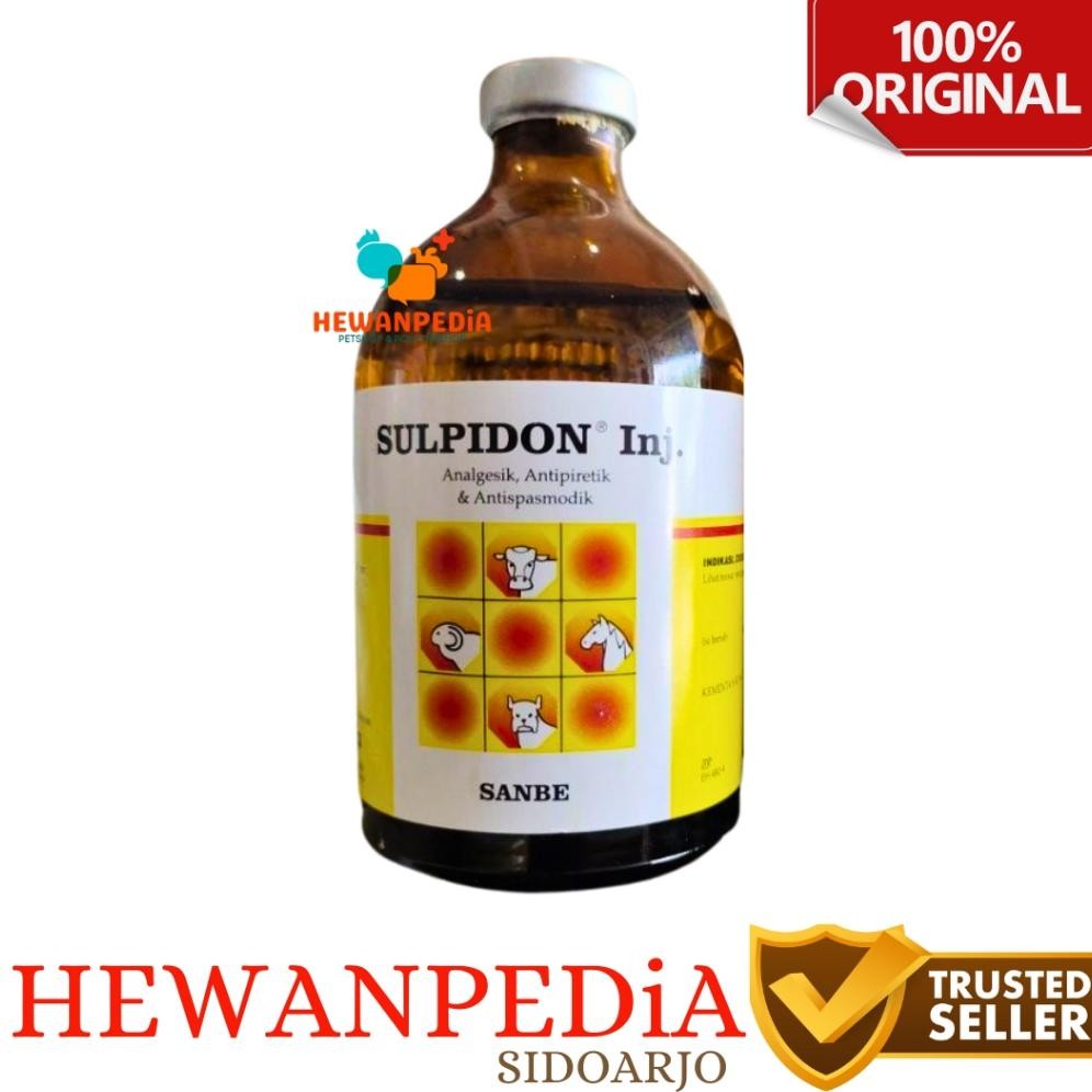 Diskon Sulpidon 50 Ml 100 Ml - Obat Pereda Sakit Hewan Analgesik Antipiretik Sulpidon 100 Ml Sanbe T