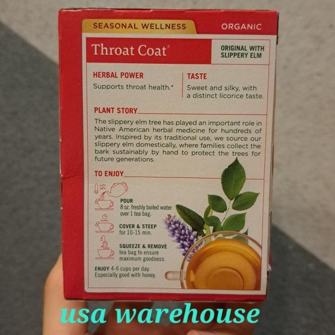 

READY STOCK TRADITIONAL MEDICINALS ORGANIC THROAT COAT ORIGINAL 16 TEA BAGS !!!!!