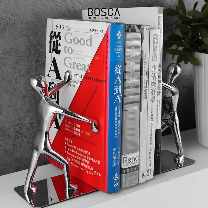 

Baru | Book Standing Decorative Creative Table Shelves / Pembatas Buku Gold