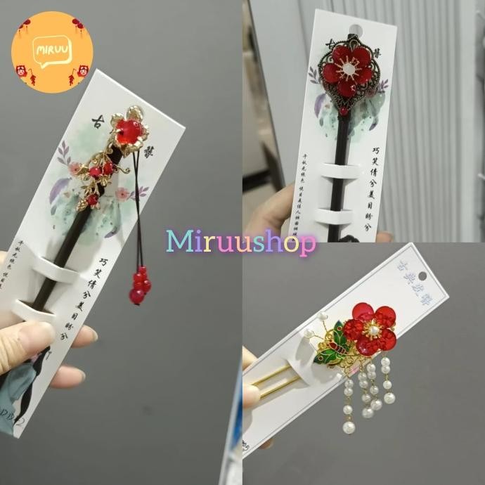 READY STOCK TUSUK KONDE CINA IMLEK CNY SANGJIT MOTIF BUNGA PREMIUM HIGH QUALITY 