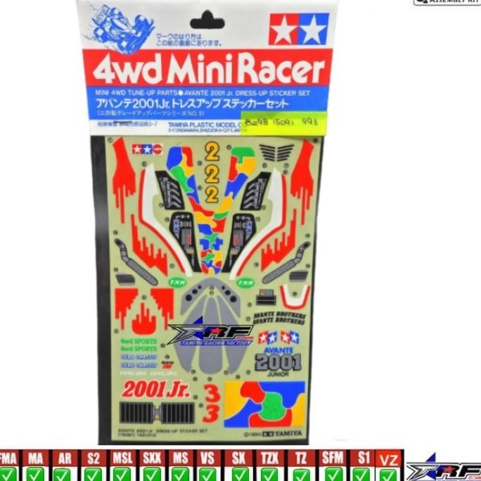 TAMIYA 15091 AVANTE 2001 JR DRESS UP STICKER SET