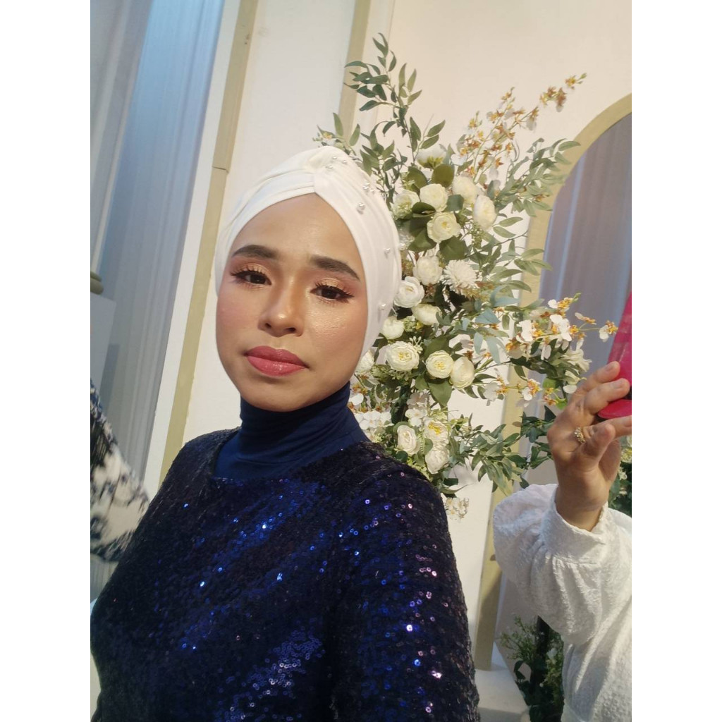 Beragam Instant Turban Jersey Muslim Hijab Turban Instan Dewasa Ru1