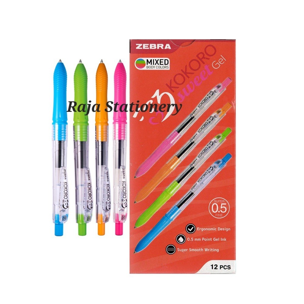 

NEW PRODUK ZEBRA KOKORO GEL PEN 0.5 BLACK BLUE / PULPEN GEL HITAM BIRU KOKORO MIRIP SA ZEBRA Z1