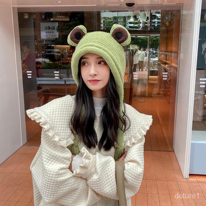 Winter Earmuffs Woolen Cap Autumn and Winter Knitted Cute Student Female Warm Ear Protection Headgea