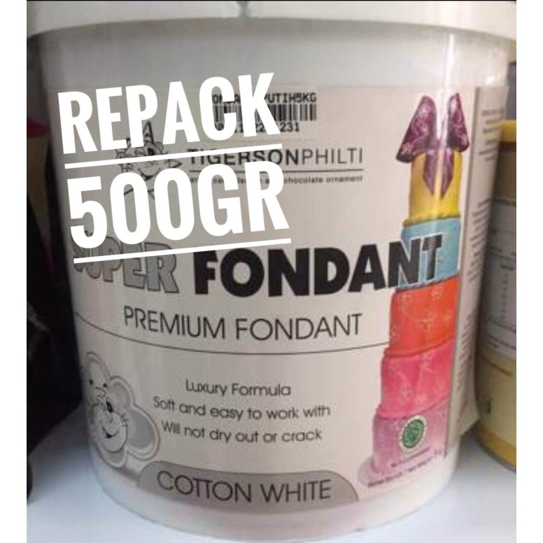 

Tigerson Philti repack 500gr Super Fondant Cotton White Premium Putih