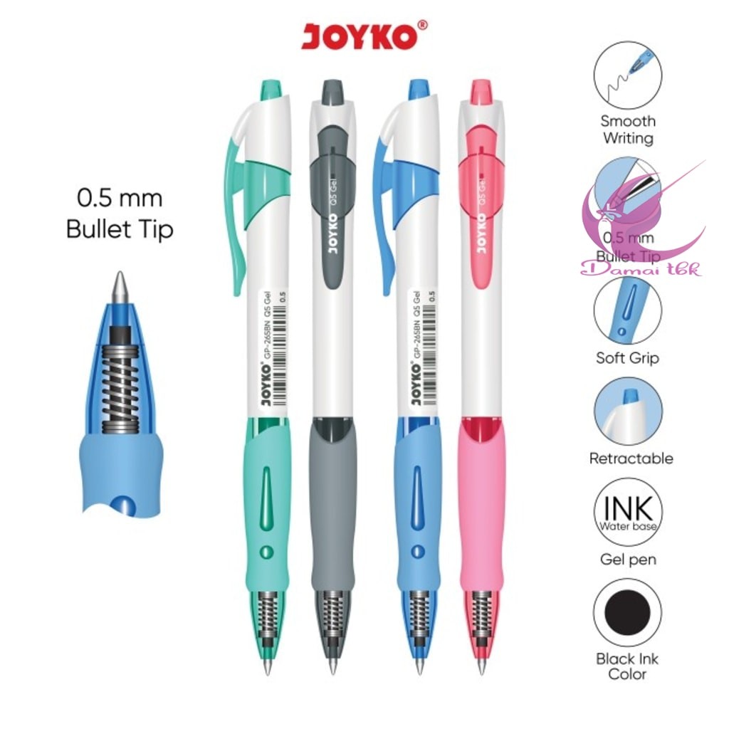 

1pcs Gel Pen Pulpen Pena Joyko GP-265BN Q5 Gel 0.5 mm