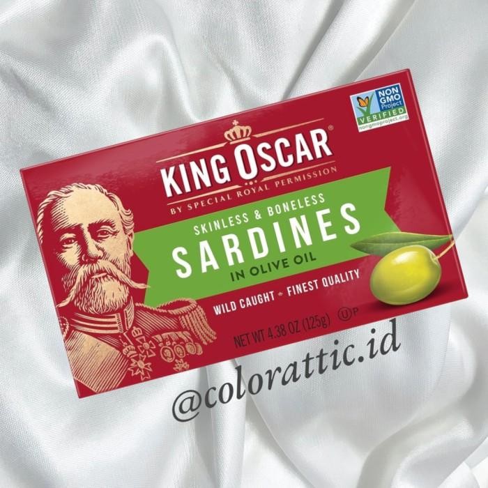 

KING OSCAR SKINLESS AND BONELESS SARDINES IN OLIVE OIL FROM USA Kualitas Terbaik